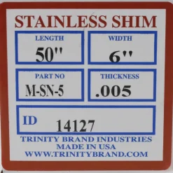 Metal Shim Stock: Roll, 0.0050
