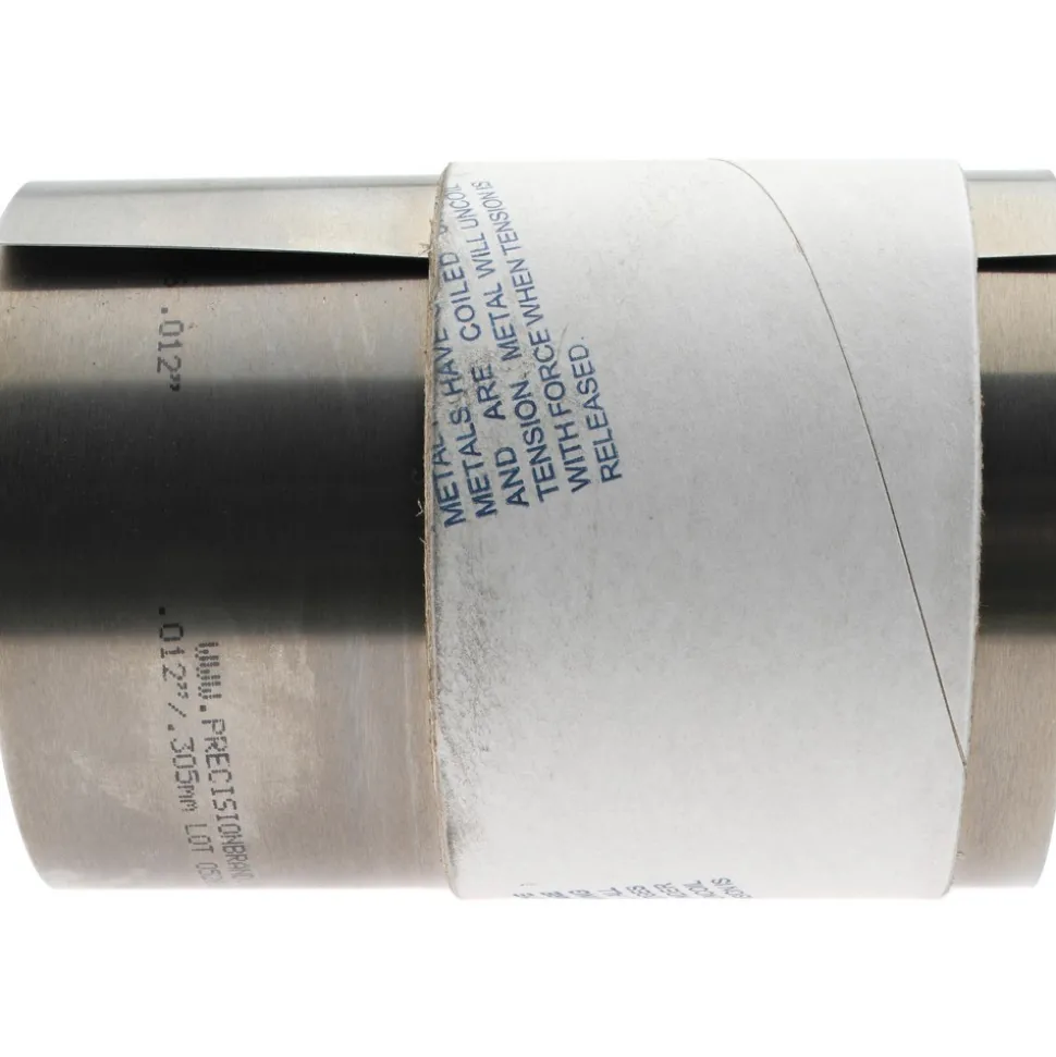 Metal Shim Stock: Roll, 0.0120" Thick, 100" Long, 6" Wide, 1010 Steel