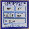 Metal Shim Stock: Roll, 0.0150" Thick, 50" Long, 6" Wide, 1095 & Blue Tempered Spring Steel