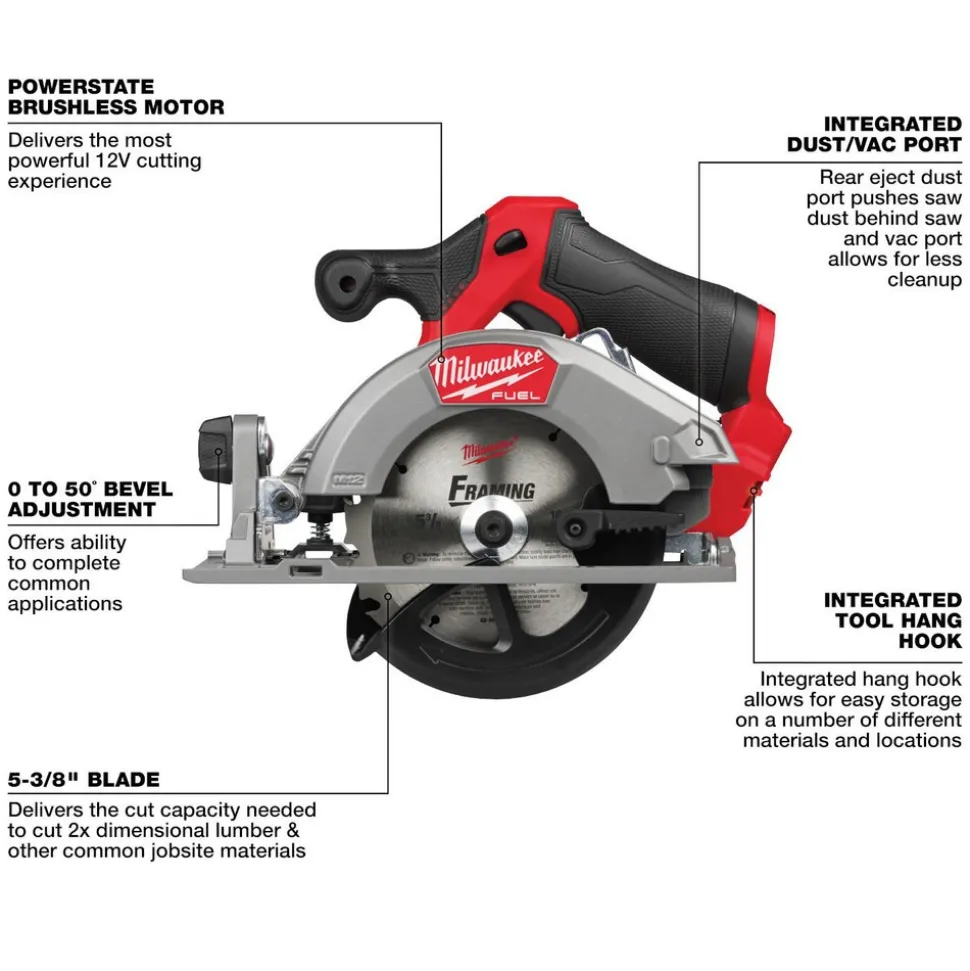 M12 FUEL™ 5-3/8" Circular Saw