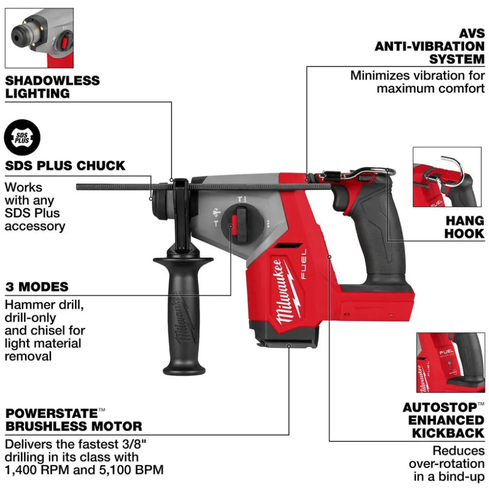 M18 FUEL™ 5/8" SDS Plus Rotary Hammer
