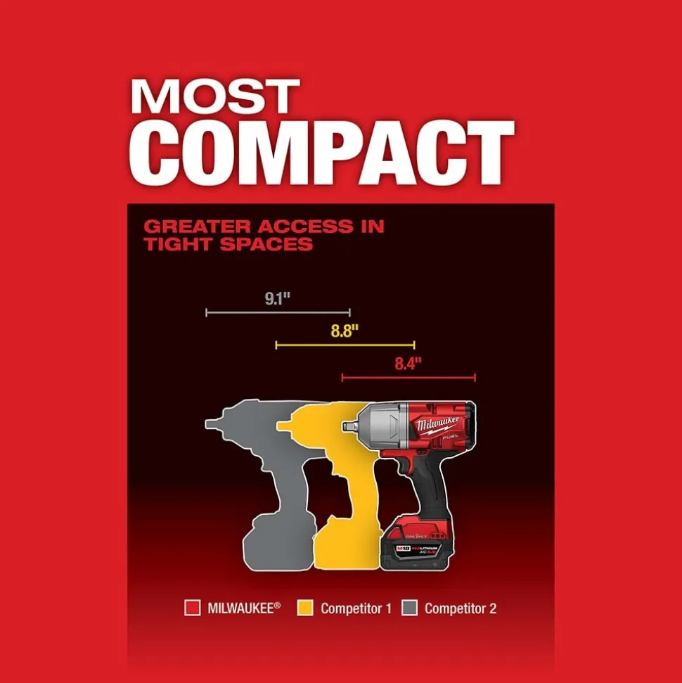 M18 FUEL™ w/ ONE-KEY™ High Torque Impact Wrench 1/2" Friction Ring (Bare Tool)