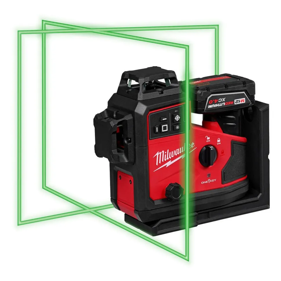 M12™ Green 360° 3-Plane Laser with Automatic Alignment & Receiver