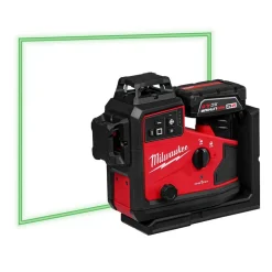 M12™ Green 360° 3-Plane Laser with Automatic Alignment & Receiver