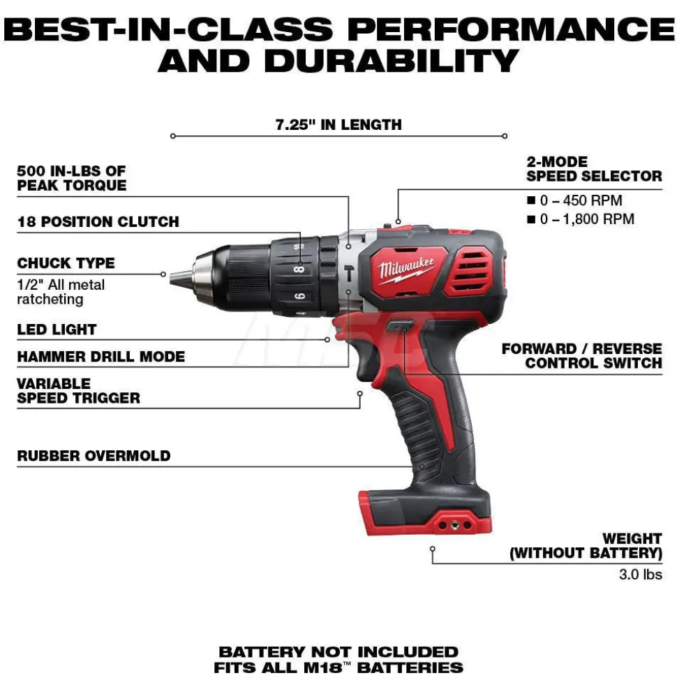 M18™ 1/2" Hammer Drill/Driver