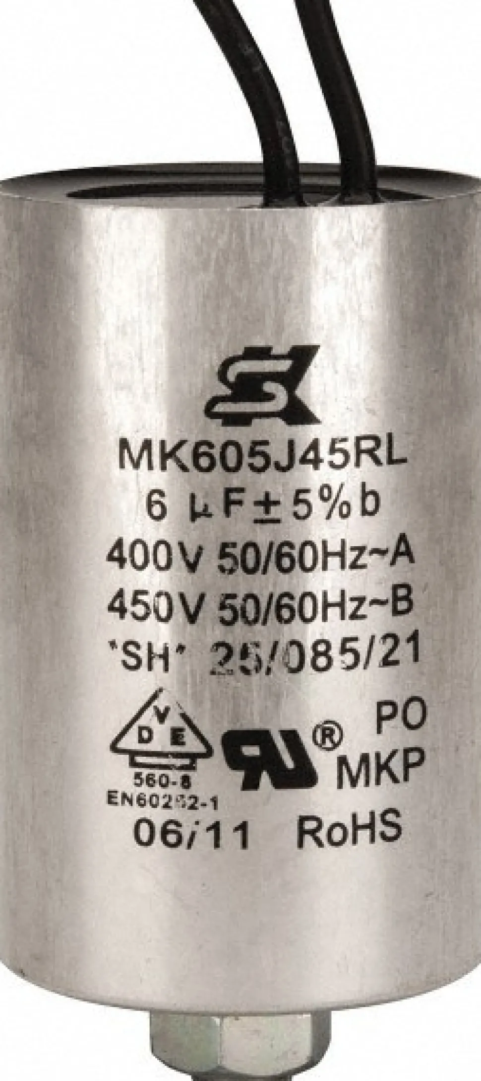 6 Microfarad Rating, Plastic, Blower Capacitor