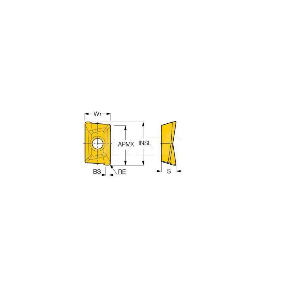 Milling Inserts: Insert Style: APKT; Insert Size: 10; Insert Material: Solid Carbide; Insert Shape: Parallelogram