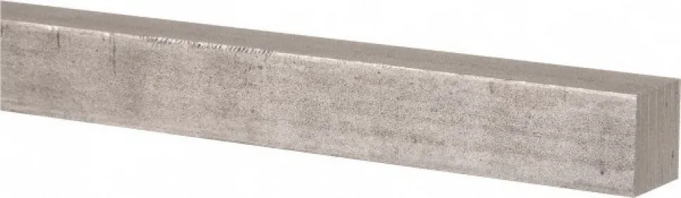 Mill Key Stock: 5/8" High, 5/8" Wide, 12" Long, Low Carbon Steel, Plain Finish