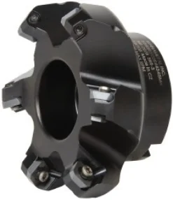 80.01mm Cut Dia, 1" Arbor Hole, 6.6mm Max Depth of Cut, 45° Indexable Chamfer & Angle Face Mill
