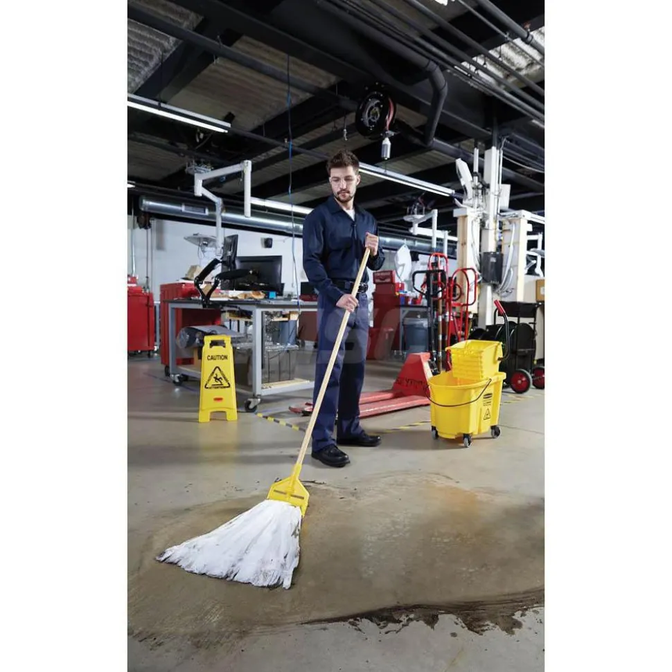 Mop Handle: 60" Long, Quick-Connect
