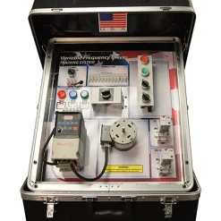 Motion Control & Power Transmission Training Systems: Type: Variable Frequency Drive; Includes: Ice Cube Control Relays, Three Phase Motor, Wye Wound Induction Motor, Rheostat Control (0-10V & 5-20MA), Industrial Stop-Start Controls, Flight Case, Industrial Panel Indication, Selector Switches