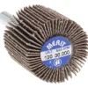 Mounted Flap Wheel: 1" Dia, 1" Face Width, 120 Grit, Aluminum Oxide