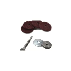 Mounted Goblet Replacement Buffing Wheel:: 3" Dia, 2" Thick, 1/4" Shank Dia