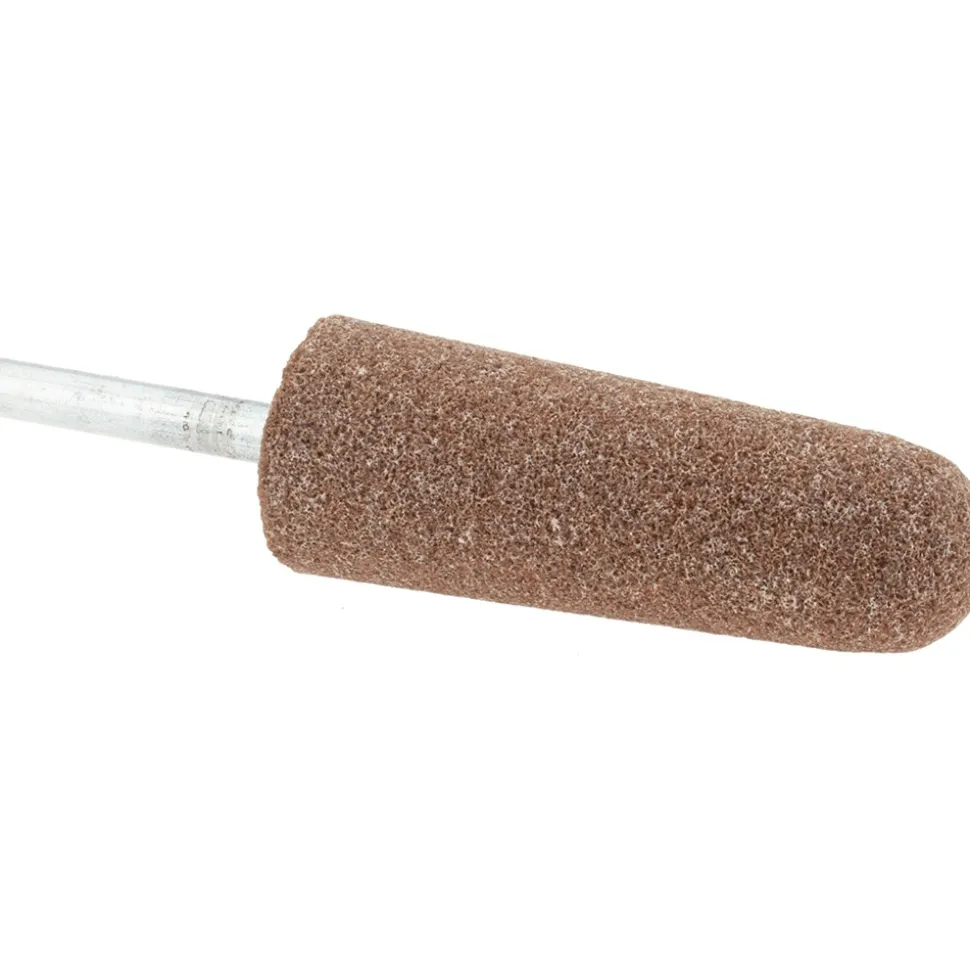 Mounted Point: 2-3/4" Thick, 1/4" Shank Dia, A3, 60 Grit, Medium