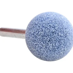Mounted Point: 1" Thick, 1/4" Shank Dia, A25, 60 Grit, Medium