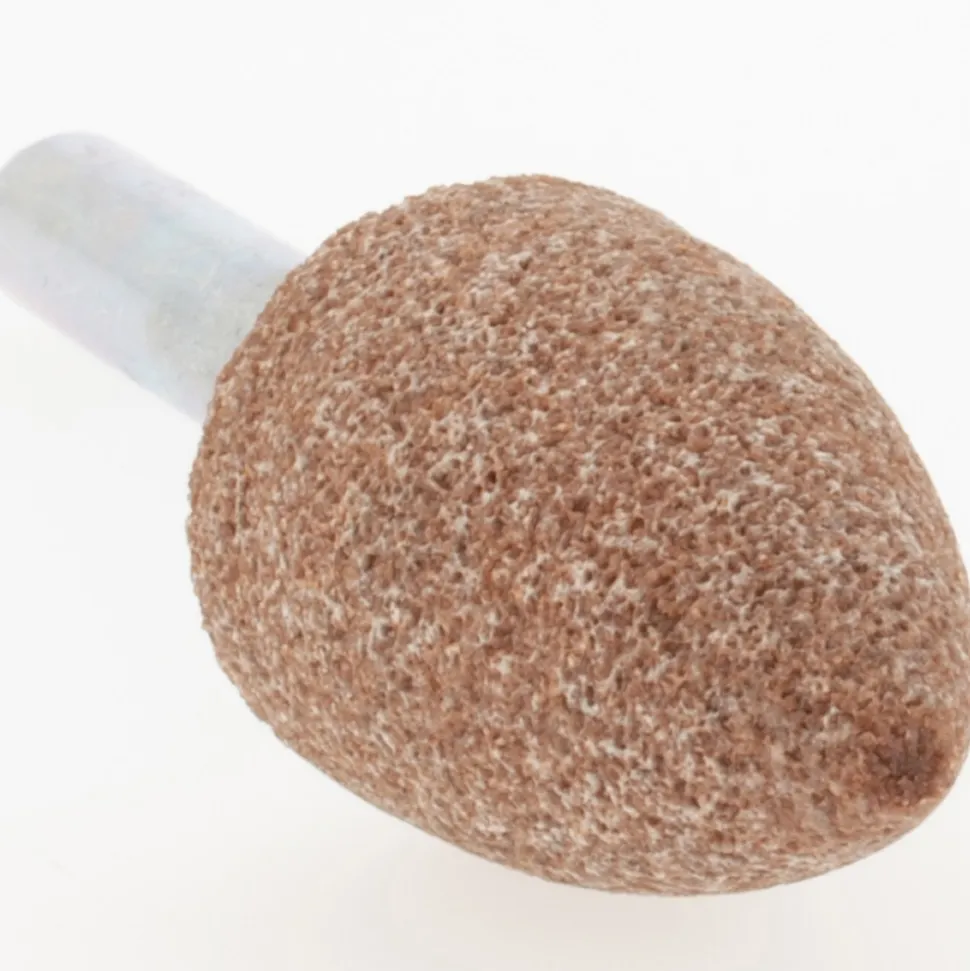 Mounted Point: 1-1/4" Thick, 1/4" Shank Dia, A12, 60 Grit, Medium