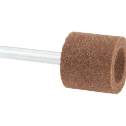 Mounted Point: 1" Thick, 1/4" Shank Dia, A38, 60 Grit, Medium