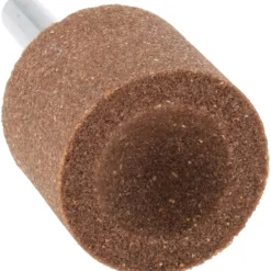 Mounted Point: 1" Thick, 1/4" Shank Dia, A38, 60 Grit, Medium