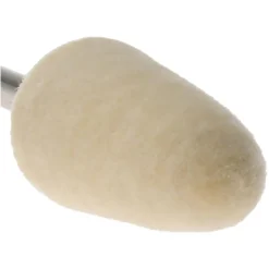 Mounted Polishing Bob: Conical Shape, 1/2" Max Dia, 1/8" Shank Dia, Wool Felt