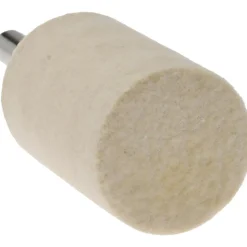 Mounted Polishing Bob: Cylinder Shape, 1" Max Dia, 1/4" Shank Dia, Wool Felt