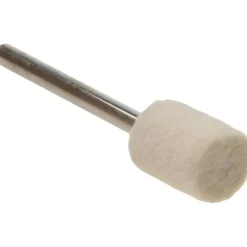 Mounted Polishing Bob: Cylinder Shape, 3/8" Max Dia, 1/8" Shank Dia, Wool Felt