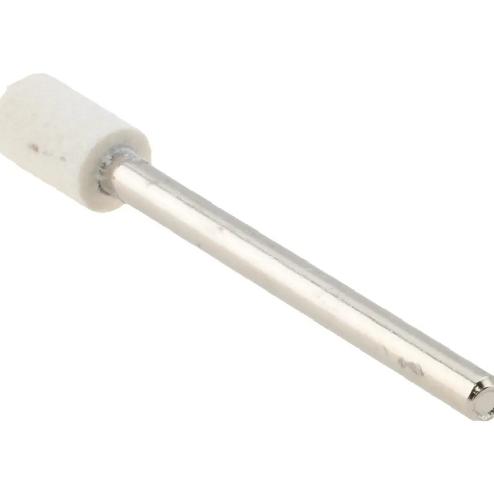 Mounted Polishing Bob: Cylinder Shape, 1/4" Max Dia, 1/8" Shank Dia, Wool Felt