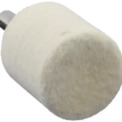 Mounted Polishing Bob: Cylinder Shape, 1" Max Dia, 1/4" Shank Dia, Wool Felt