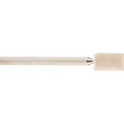 Mounted Polishing Bob: Cylinder Shape, 1/4" Max Dia, 1/8" Shank Dia, Wool Felt