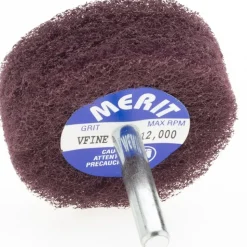 Mounted Scrubber Buffing Wheel: 2" Dia, 1/4" Shank Dia