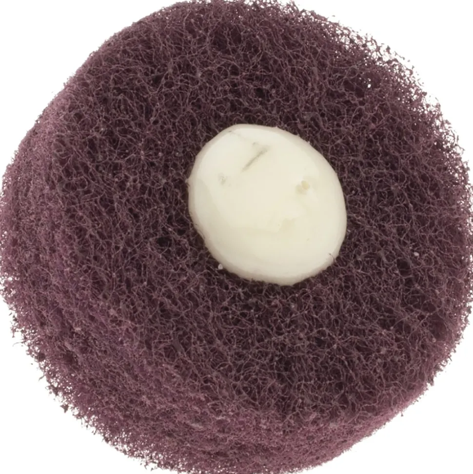 Mounted Scrubber Buffing Wheel: 2" Dia, 1/4" Shank Dia