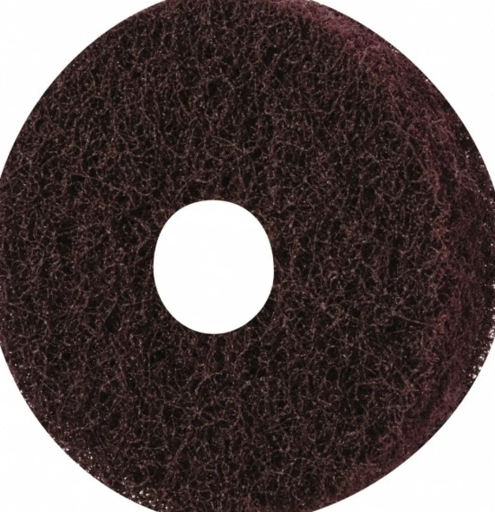 Mounted Scrubber Buffing Wheel: 3" Dia, 1/4" Shank Dia