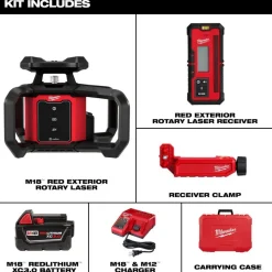 M18™ Red Exterior Rotary Laser Level Kit with Receiver