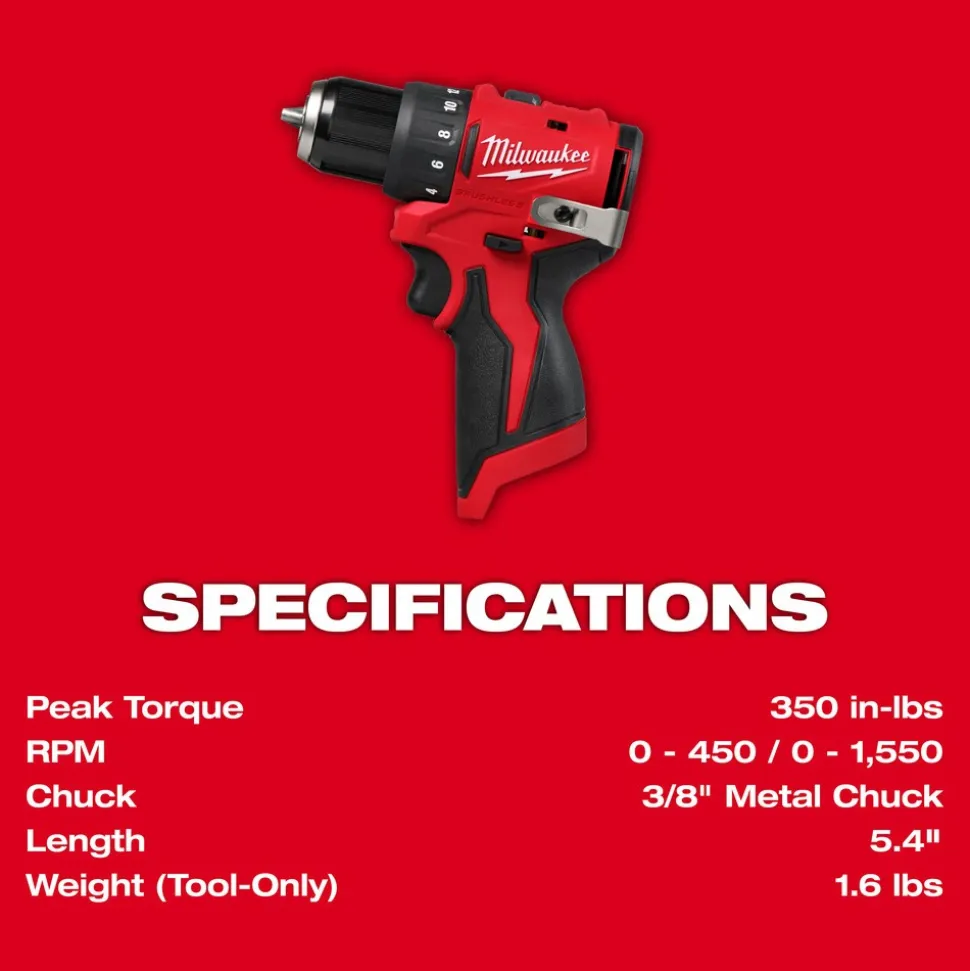 M12™ Subcompact Brushless 3/8" Drill/Driver