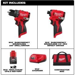 M12™ Subcompact Brushless 2-Tool Combo Kit