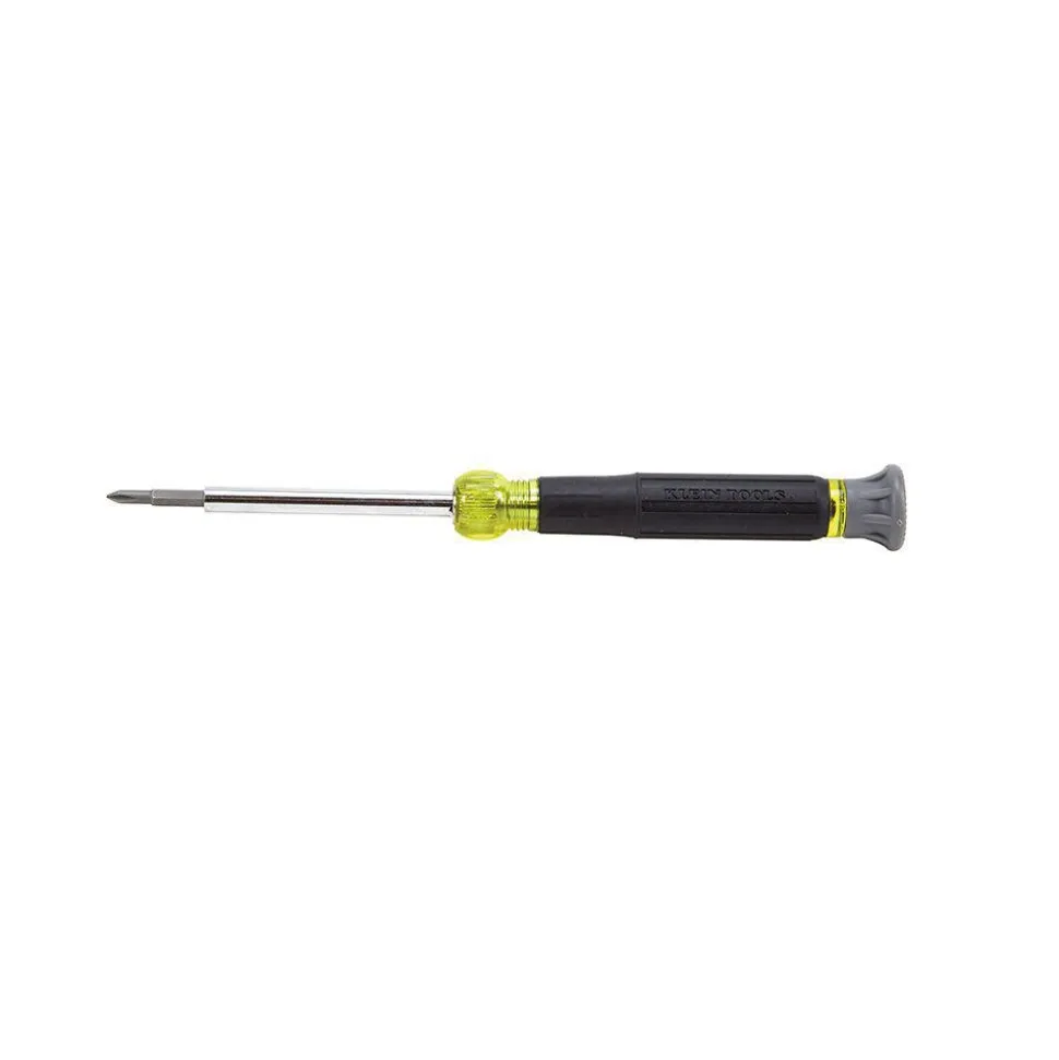 Multi-Bit Screwdriver: #0, #00, 165 mm OAL, Cushion Grip Handle