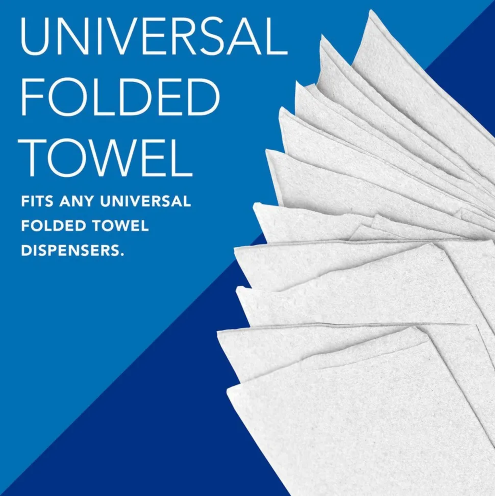Multifold Paper Towels (01804), with Absorbency Pockets™, 9.2" x 9.4" Sheets, Compressed Pack, White