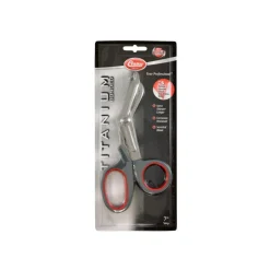 Multi-Purpose Snips: 7" OAL, 1-3/4" LOC, Titanium Blades