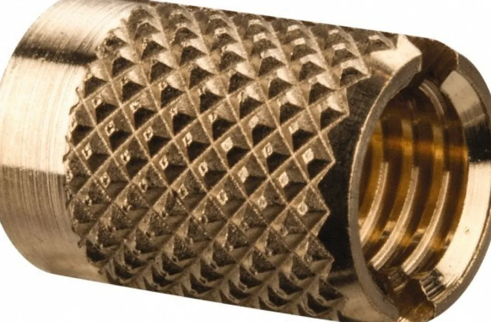M5x0.80 Metric Coarse Brass Flush Press Fit Threaded Insert for Plastic