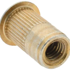 M6x1.00, 9.91mm Insert Dia, 17.27mm OAL, Knurled Body Open End Threaded Insert