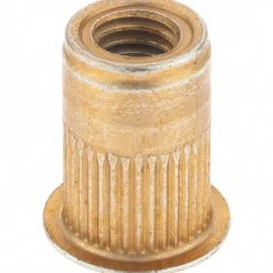 M6x1.00, 9.91mm Insert Dia, 14.73mm OAL, Knurled Body Open End Threaded Insert