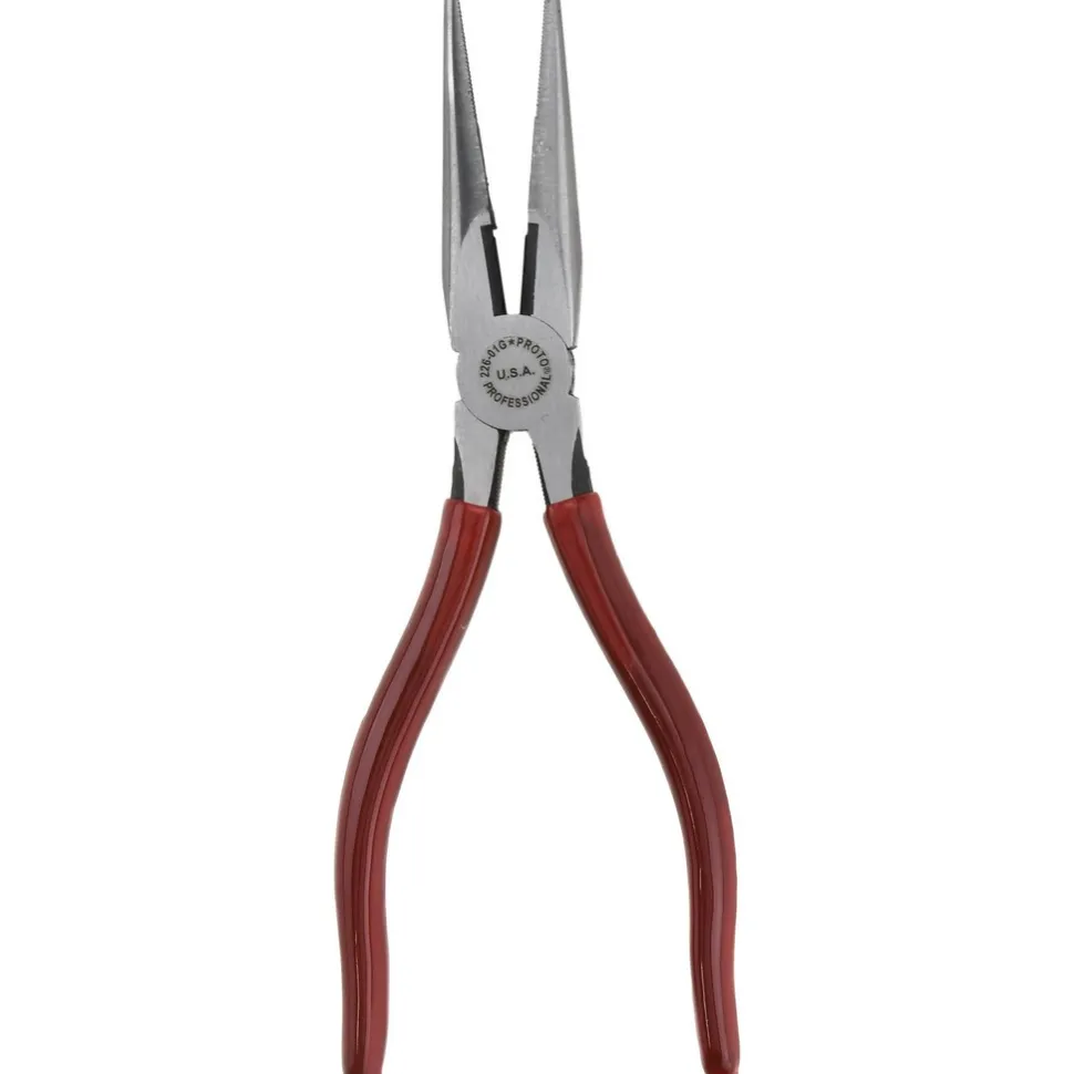 Needle Nose Plier: 2-5/8" Jaw Length, Side Cutter