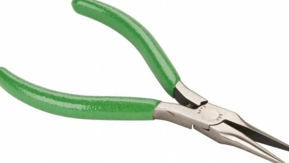Needle Nose Plier: 5" OAL, 1-3/16" Jaw Length