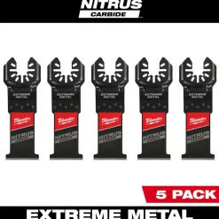 1-3/8" NITRUS™ Carbide Extreme Metal Universal Fit Oscillating Multi-Tool Blade, 5-Pack
