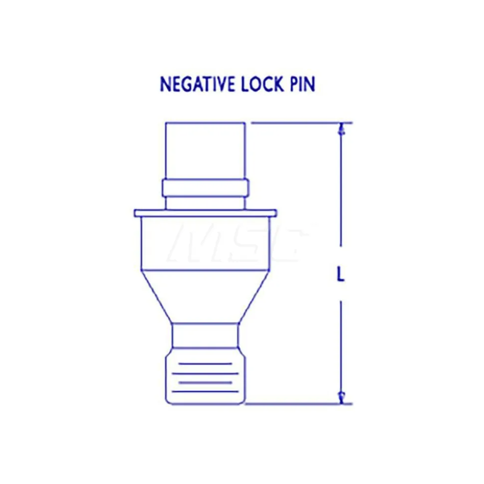 NL-58, 5/8" Inscribed Circle, 1/8" Hex Socket, 5/16-24 Thread, Negative Lock Pin for Indexable Turning Tools