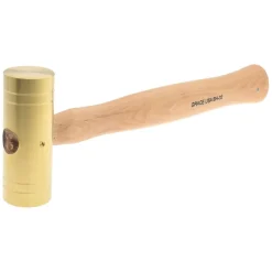 Non-Marring Hammer: 2 lb, 1-1/2" Face Dia, Brass Head