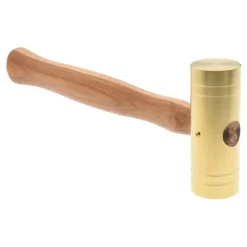 Non-Marring Hammer: 2 lb, 1-1/2" Face Dia, Brass Head