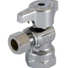 NPT 1/2 Inlet, 125 Max psi, Chrome Finish, Carbon Steel Water Supply Stop Valve