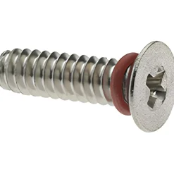 #6-32, 1/2" OAL, Flat Head, #1 Phillips Self Sealing Machine Screw