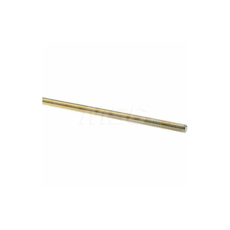 1/2-13, 3' OAL, Low-Carbon Steel, Yellow Zinc Finish