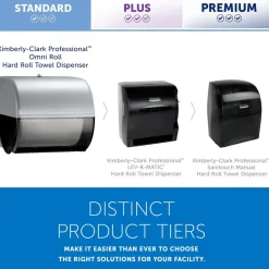 Omni Roll Hard Roll Towel Dispenser, Black, for 1.5" Core Roll Towels, Compact Dispensing, 10.5" x 10.0" x 10.0"